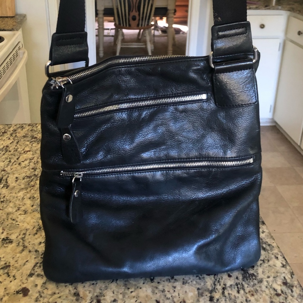 Black Leather Shoulder Bag